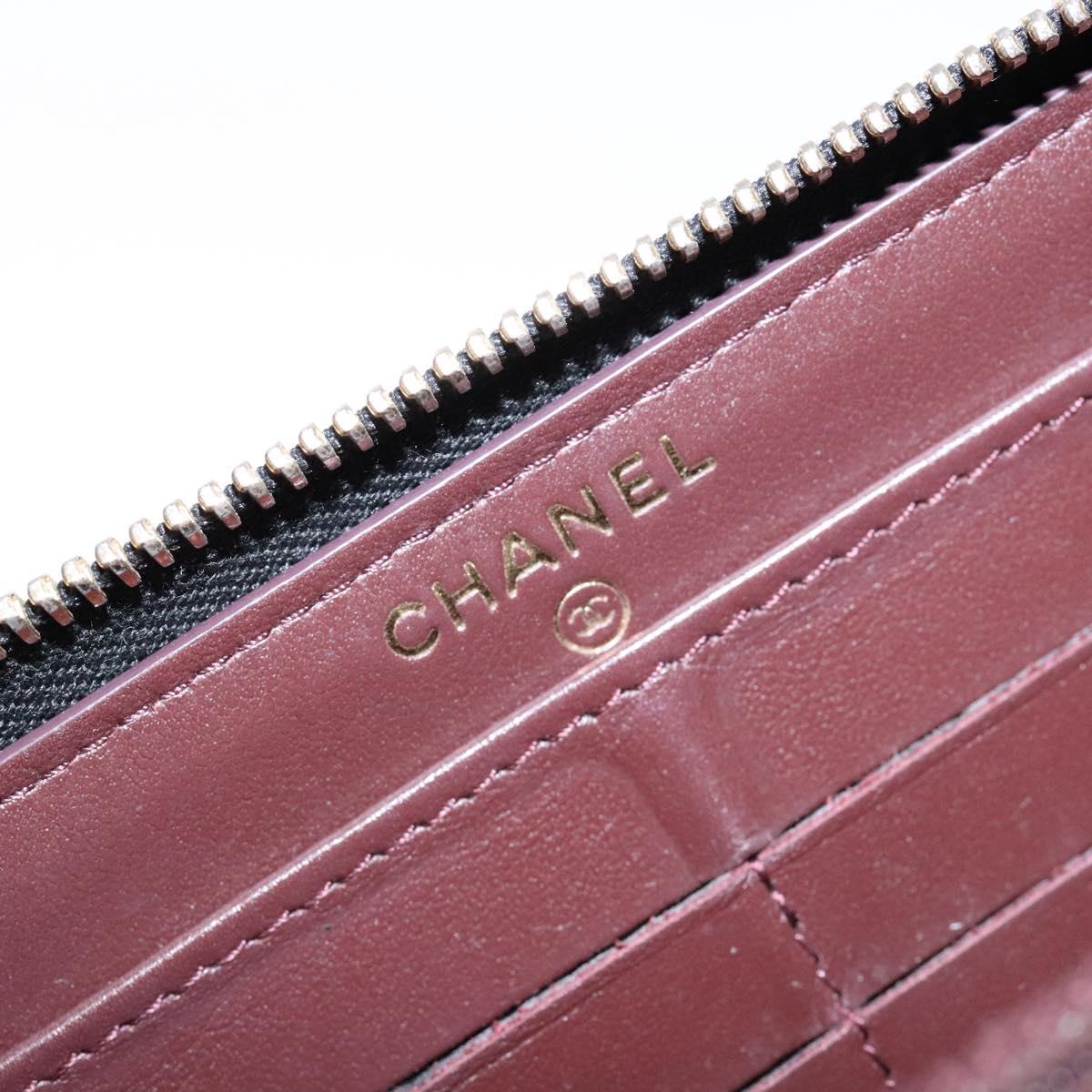 Long Wallet Caviarleder Schwarz Gold CC