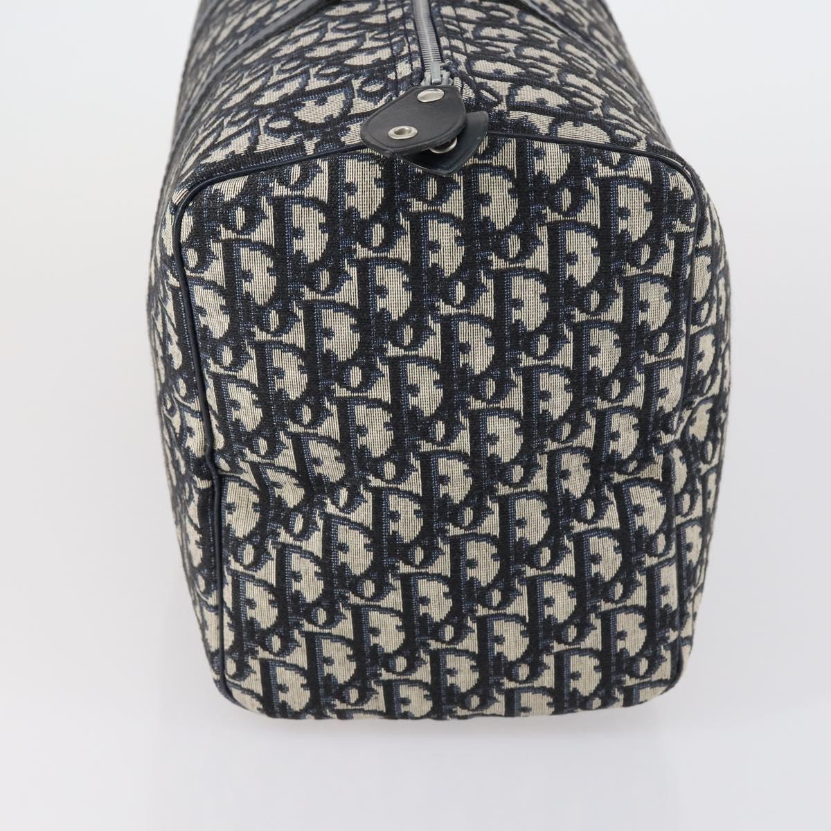 Trotter Canvas Boston Bag Navy Silver