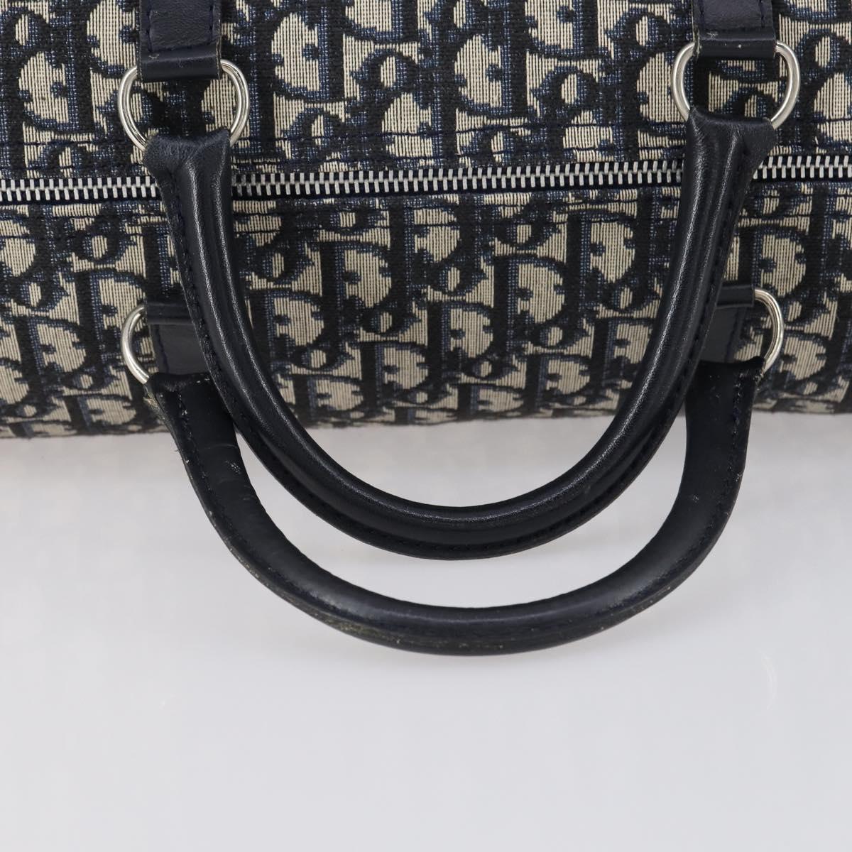 Trotter Canvas Boston Bag Navy Silver