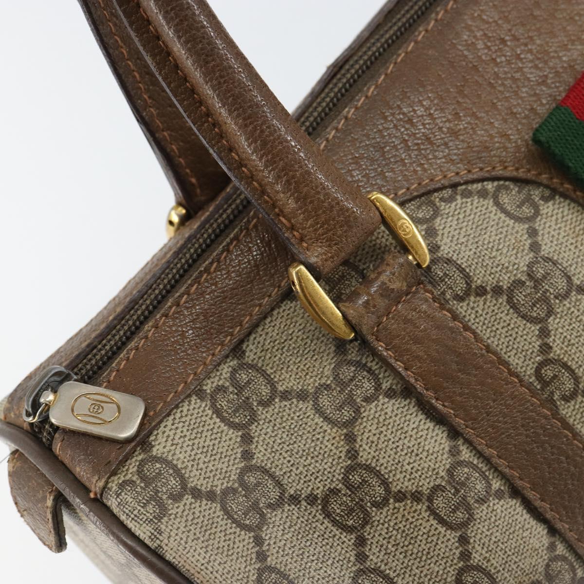 GG Supreme Sherry Line Hand Bag PVC Beige Gold