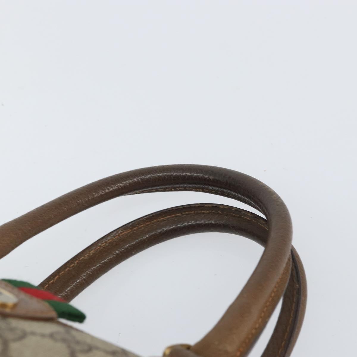 GG Supreme Sherry Line Hand Bag PVC Beige Gold