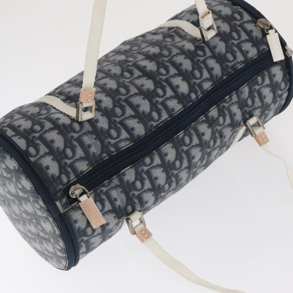 Trotter Canvas-Handtasche Navy/Silber