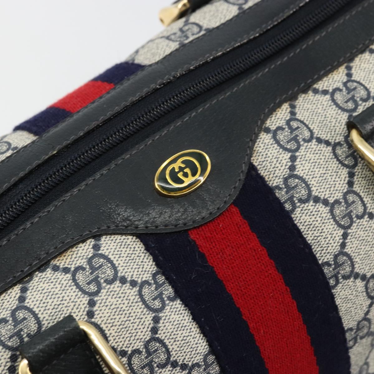 GG Supreme Sherry Line Handtasche aus PVC in Navy und Gold