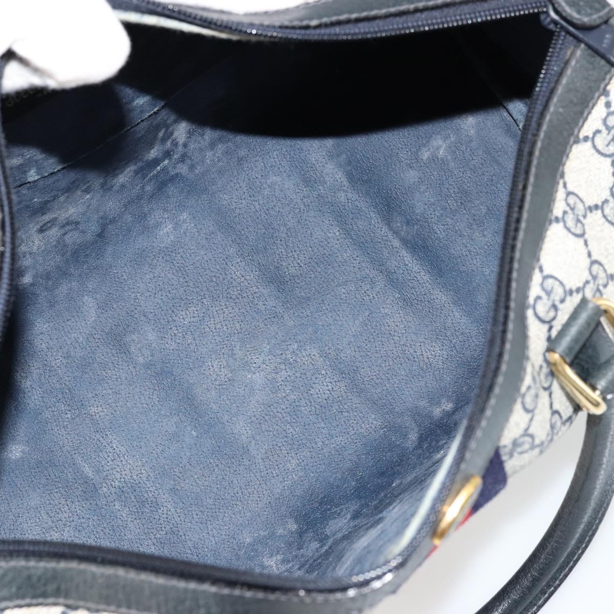 GG Supreme Sherry Line Handtasche aus PVC in Navy und Gold