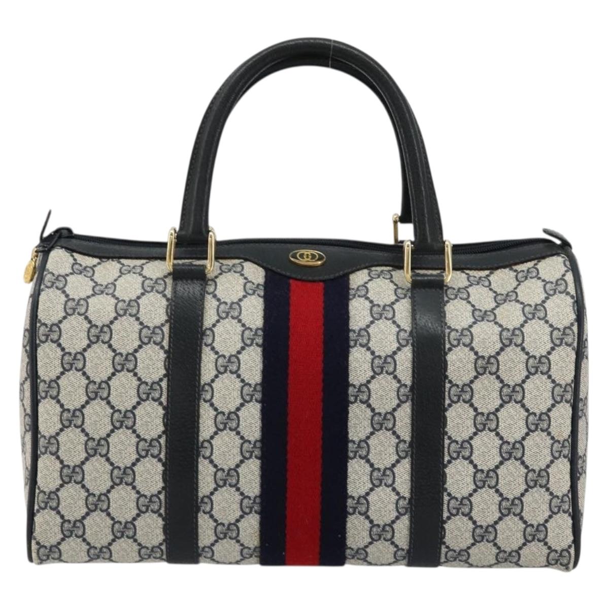 GG Supreme Sherry Line Handtasche aus PVC in Navy und Gold