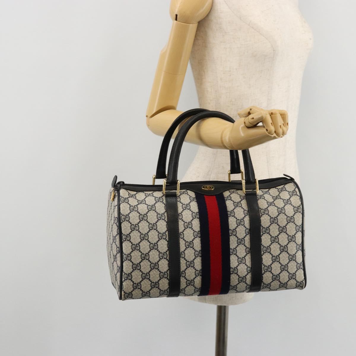 GG Supreme Sherry Line Handtasche aus PVC in Navy und Gold