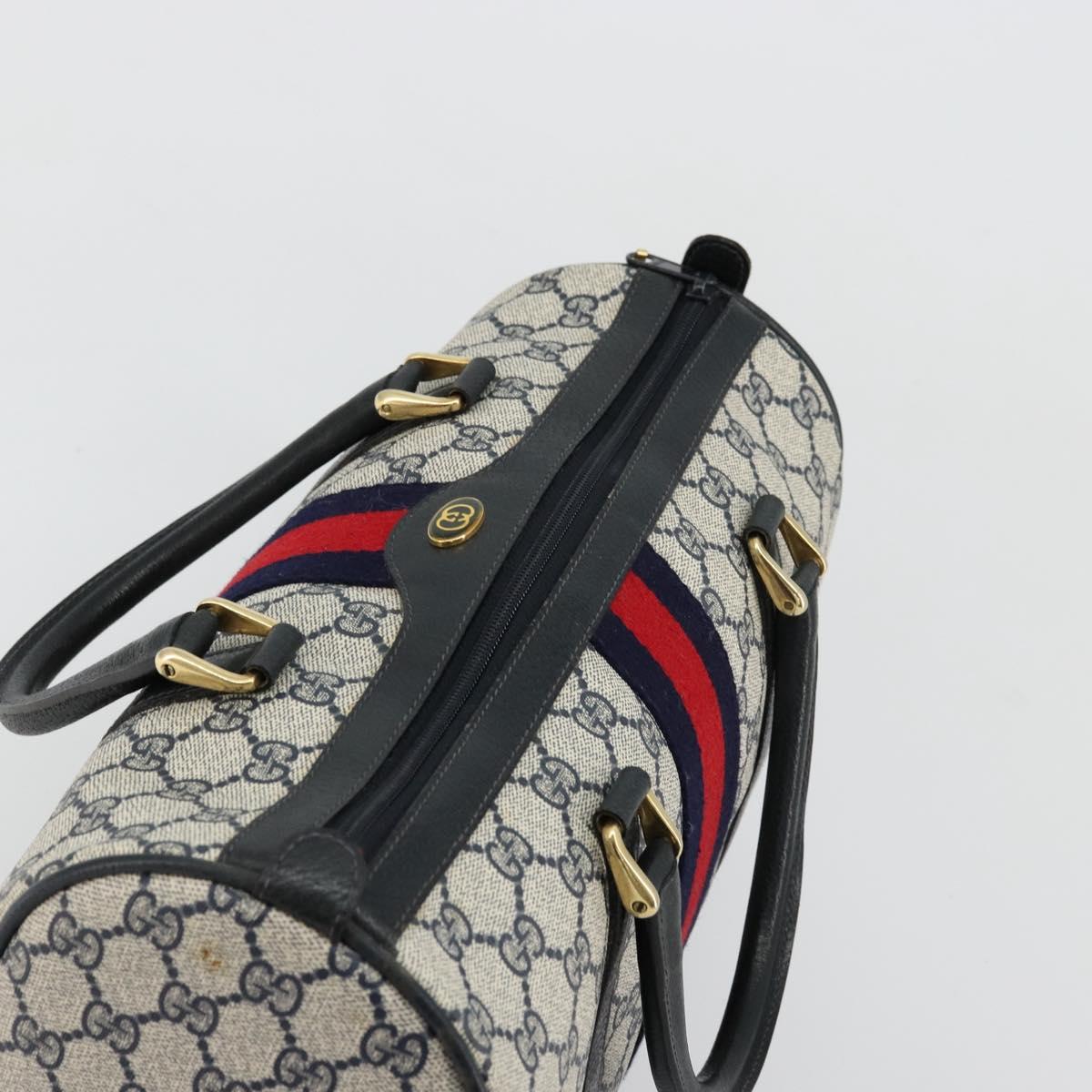 GG Supreme Sherry Line Handtasche aus PVC in Navy und Gold