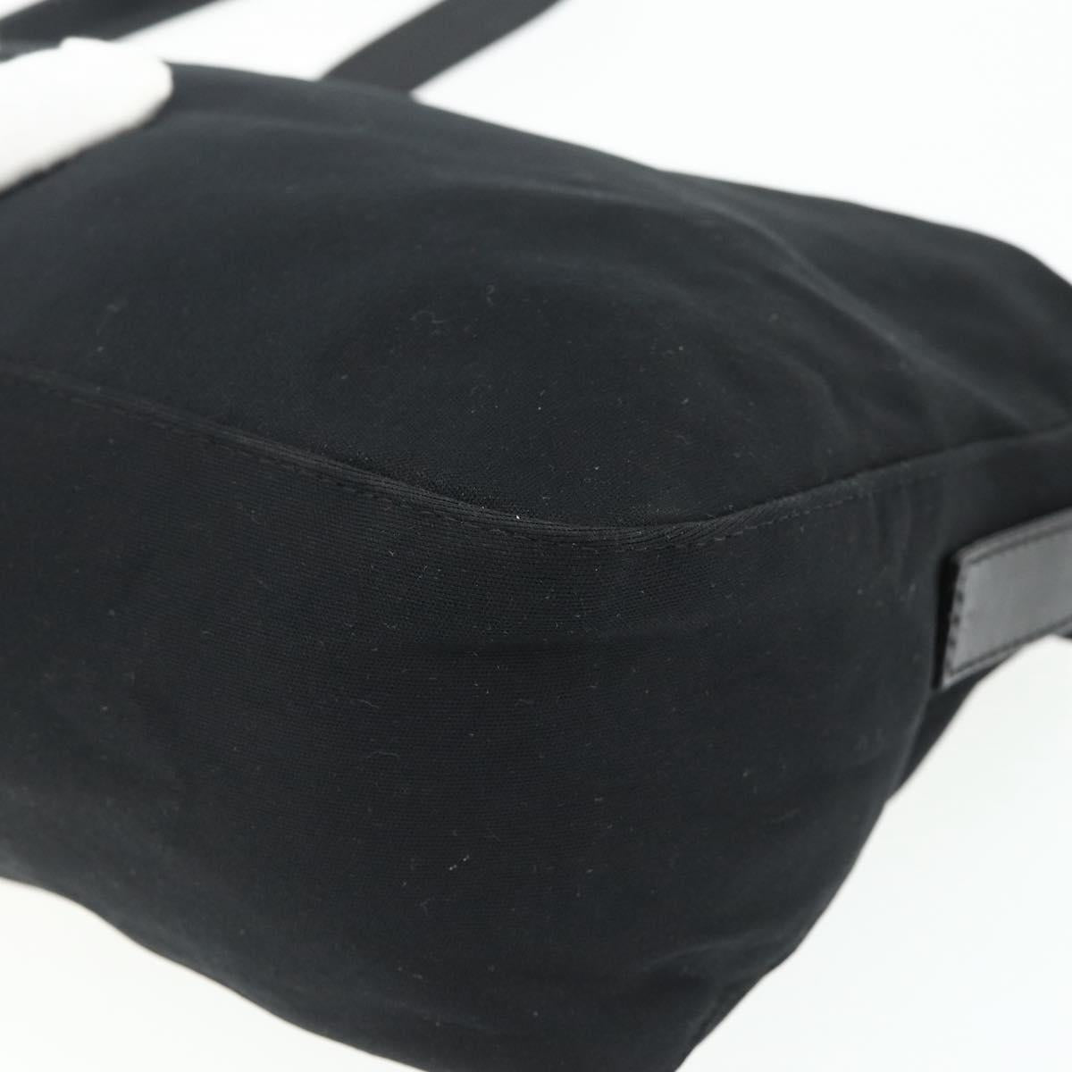 Mamma Baguette-Schultertasche aus Nylon, Schwarz/Silber