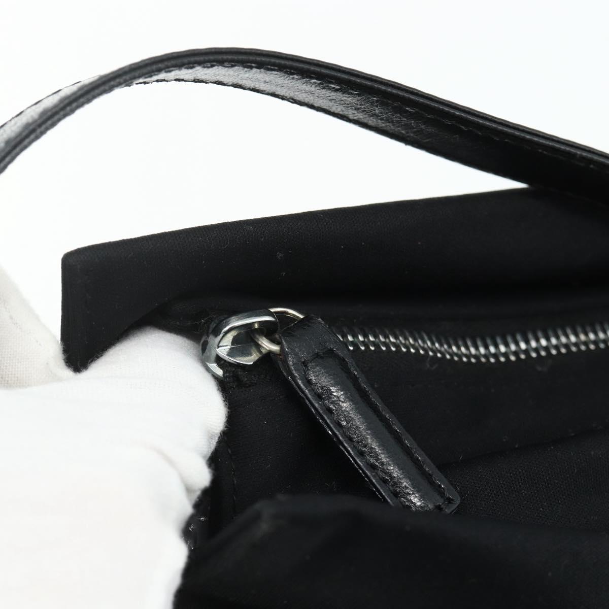 Mamma Baguette-Schultertasche aus Nylon, Schwarz/Silber