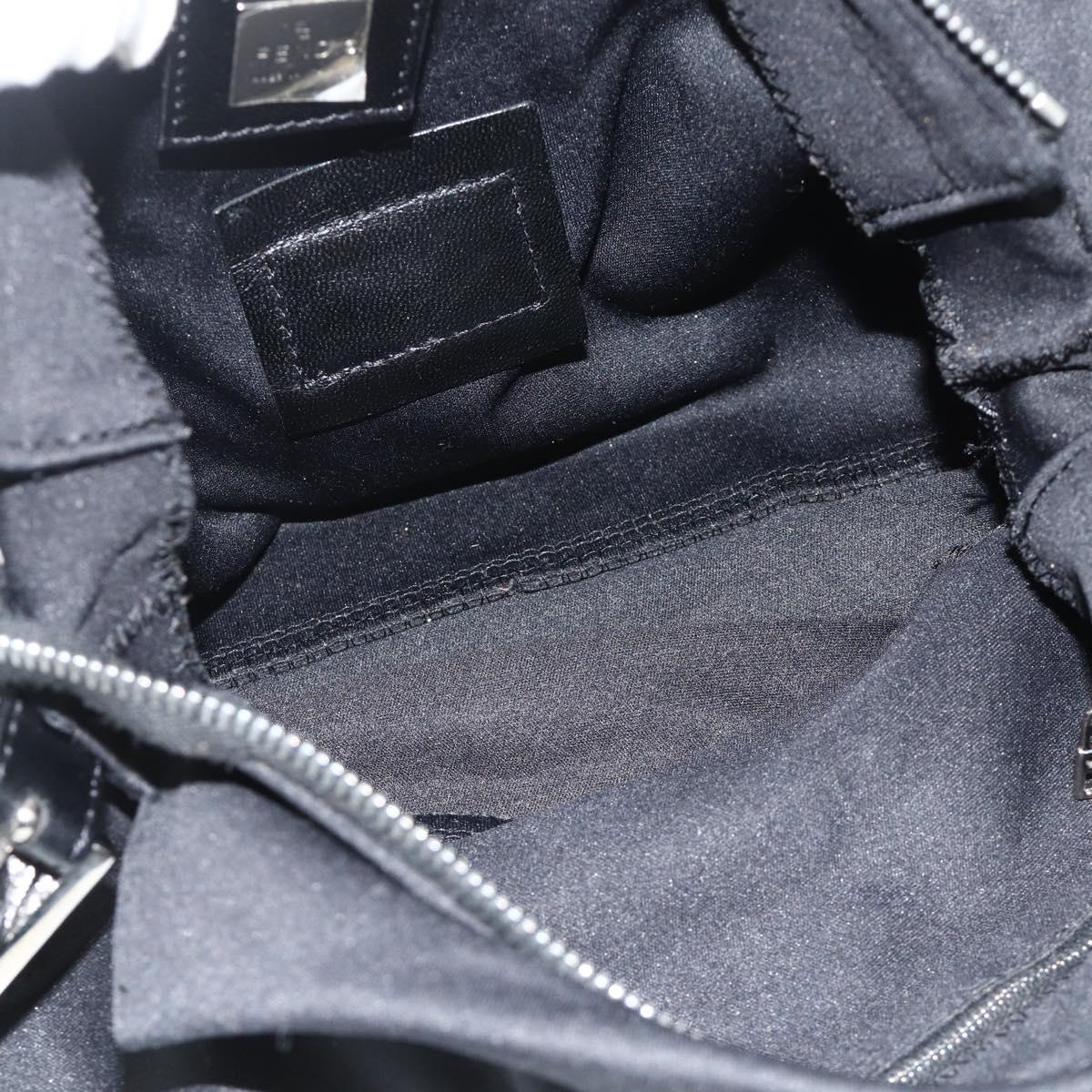 Mamma Baguette-Schultertasche aus Nylon, Schwarz/Silber