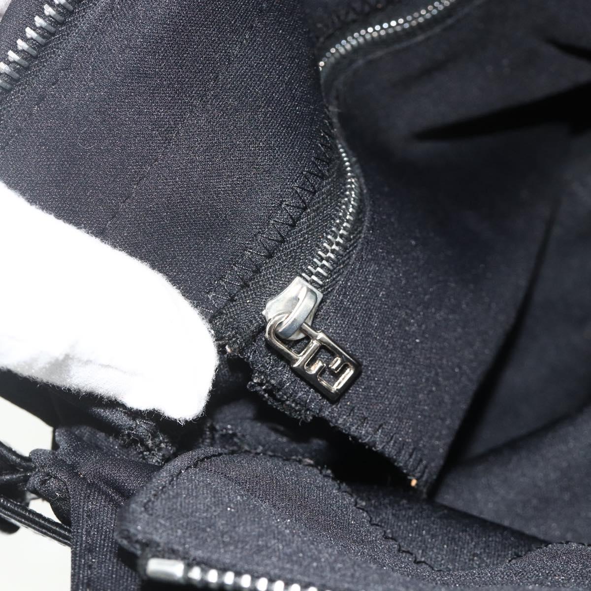 Mamma Baguette-Schultertasche aus Nylon, Schwarz/Silber