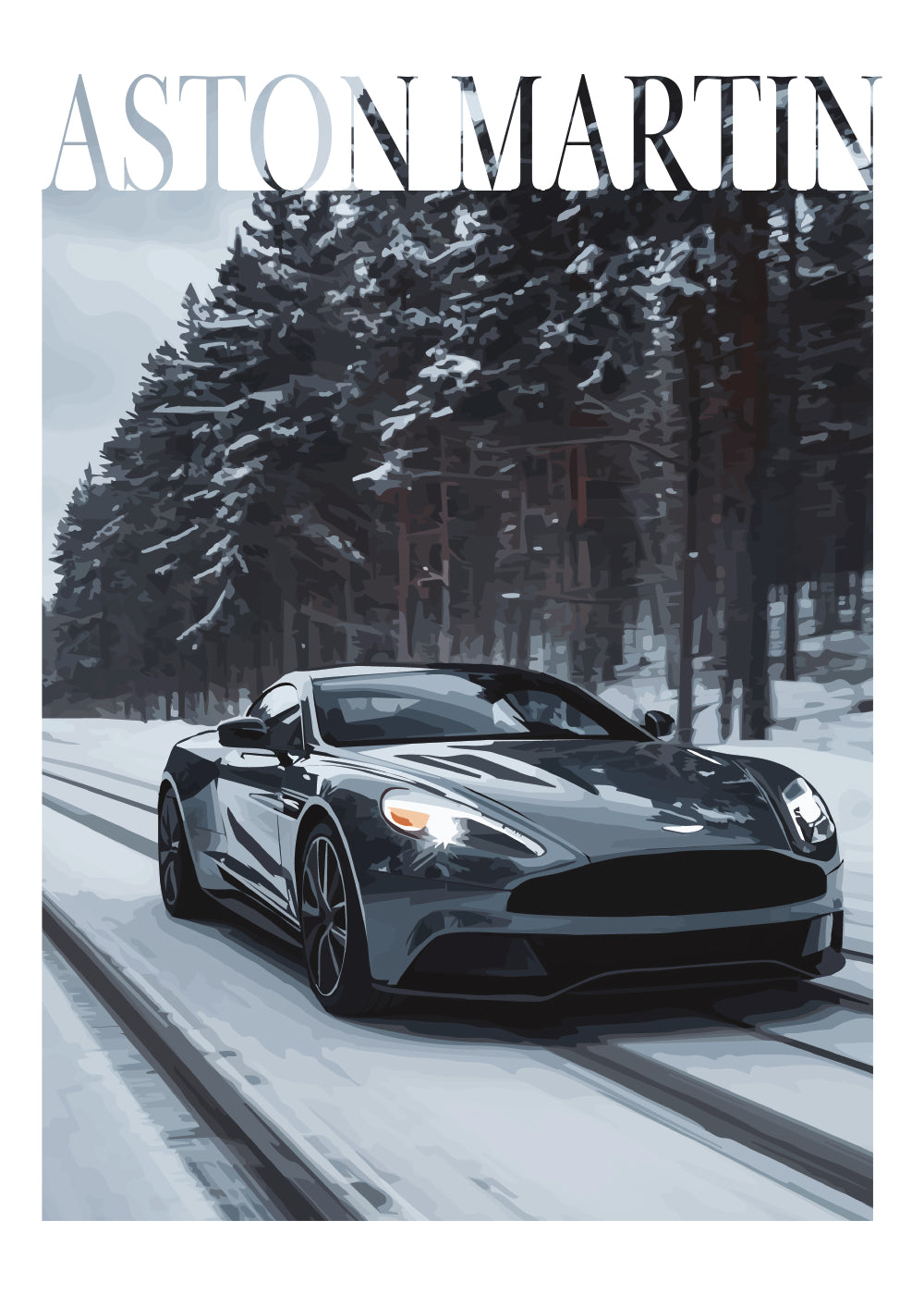 "Winter Aston Martin No.1" Poster