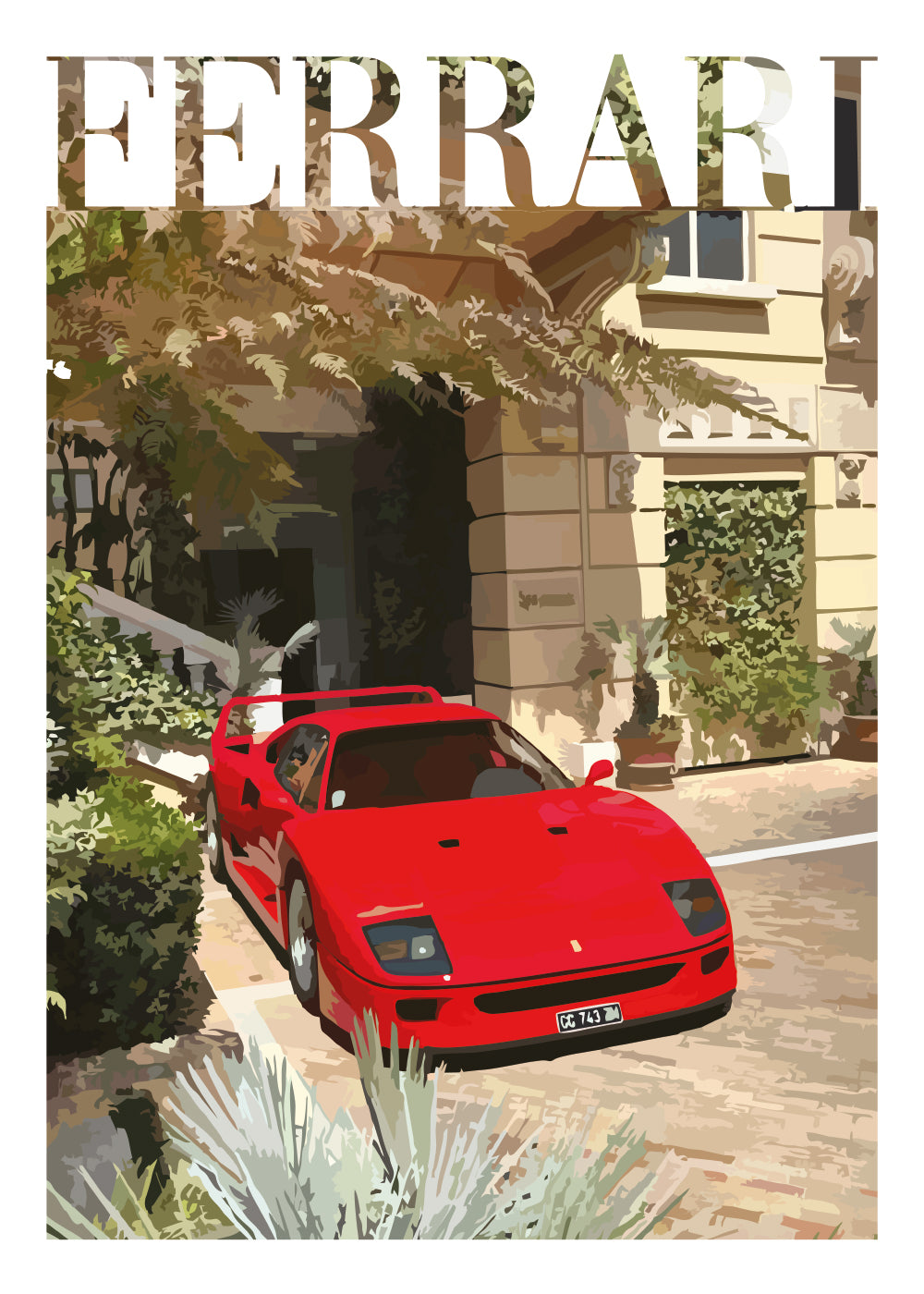 "Old Money Ferrari No.1" Poster