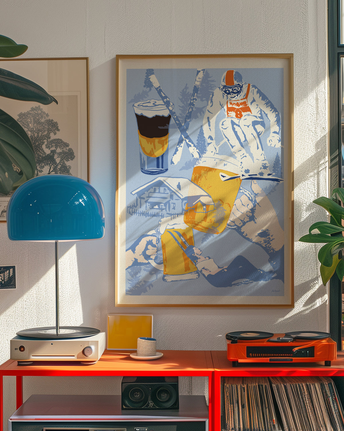 Skicollage-Poster