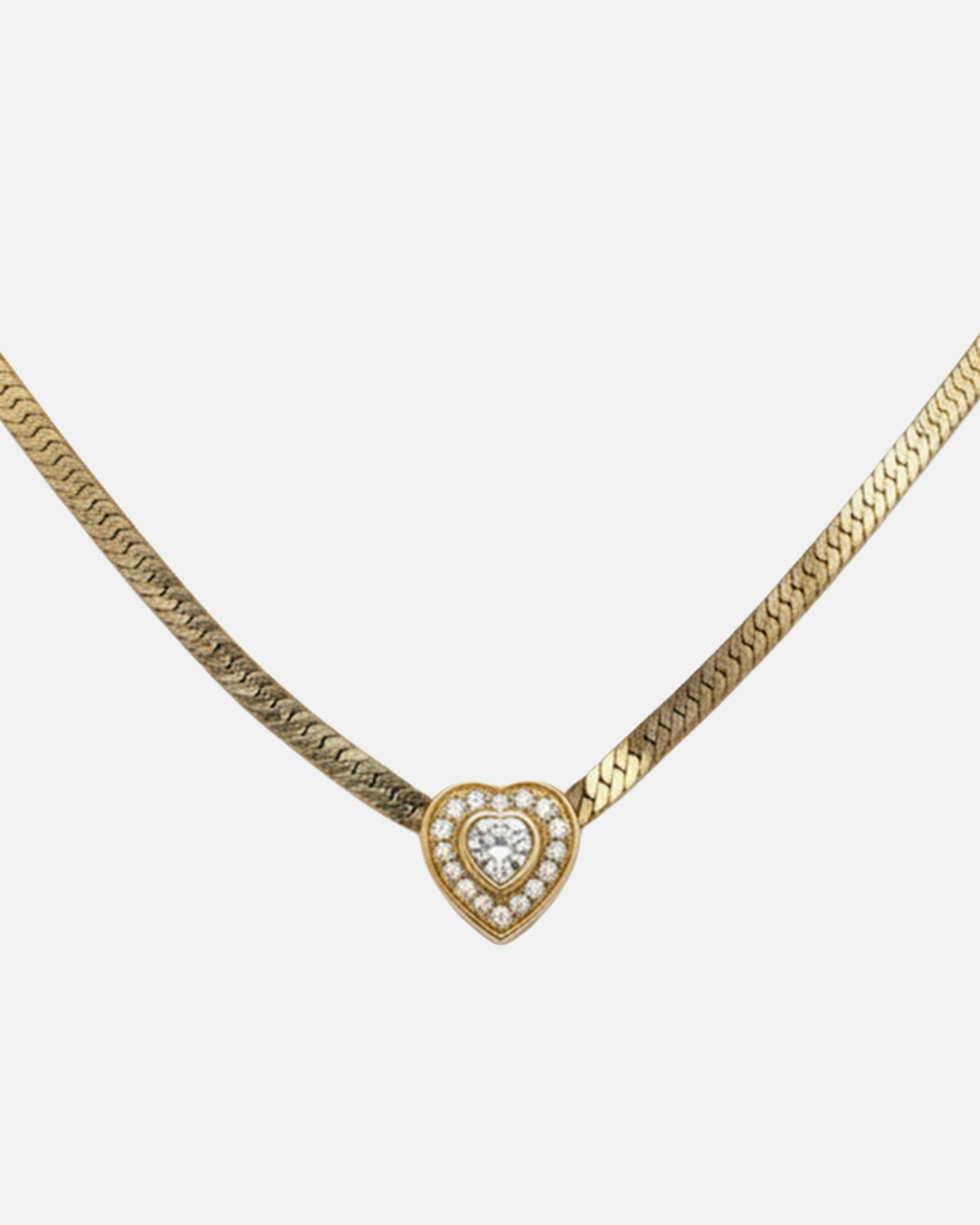 Necklace metal Gold Tone