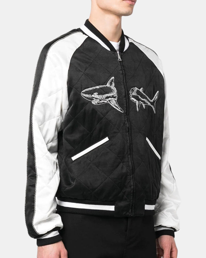 Handla Palm Angels Broken Shark Sukajan Bomber jacket online | Smidigt och enkelt på nätet - Merchsweden |