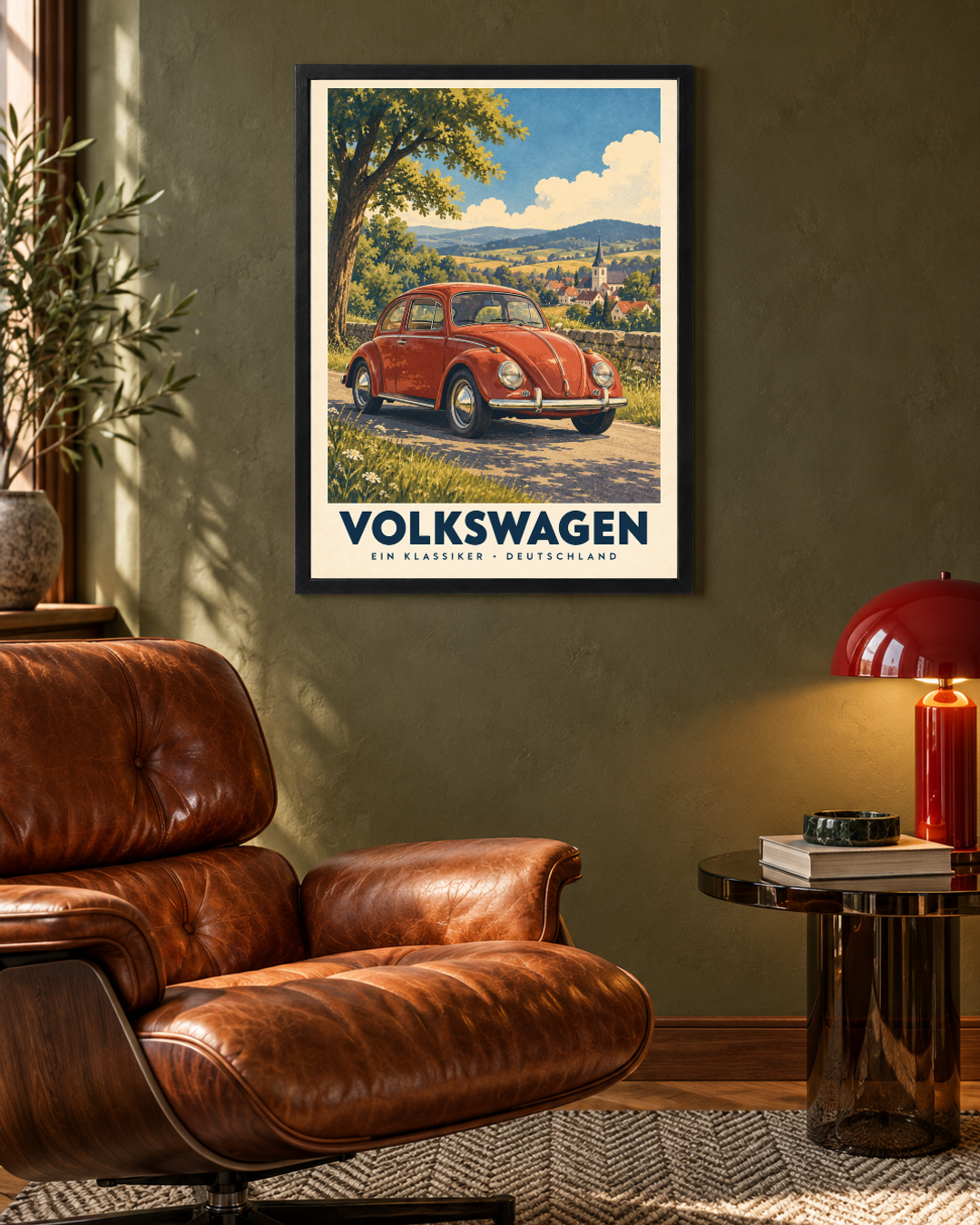 Volkswagen från Kanva i inredd hemmiljö 1. Ram säljs separat.