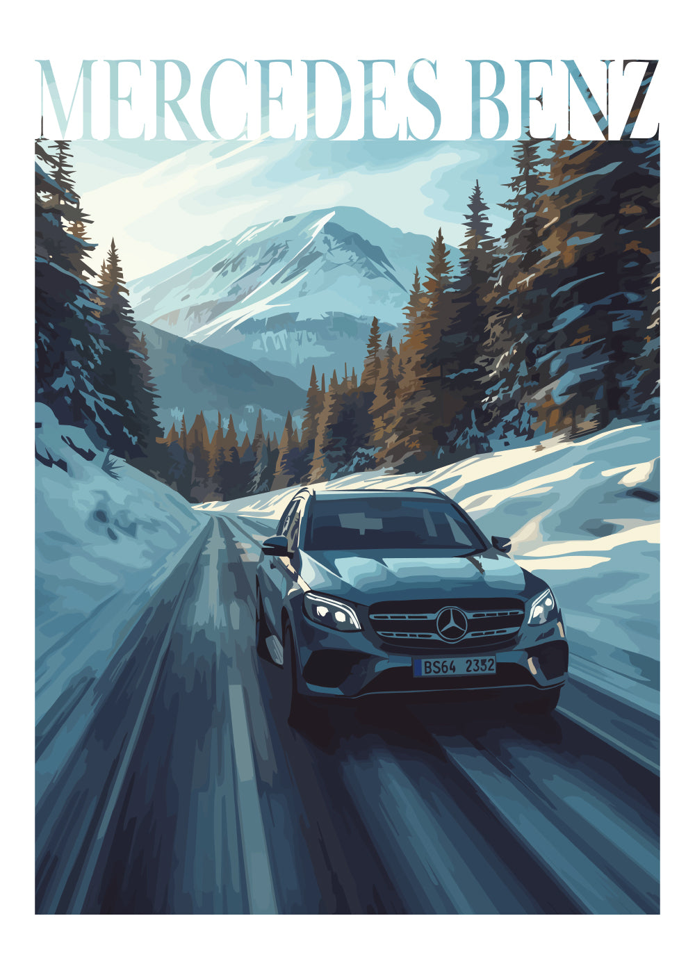 "Winter Mercedes Benz No.3" Poster