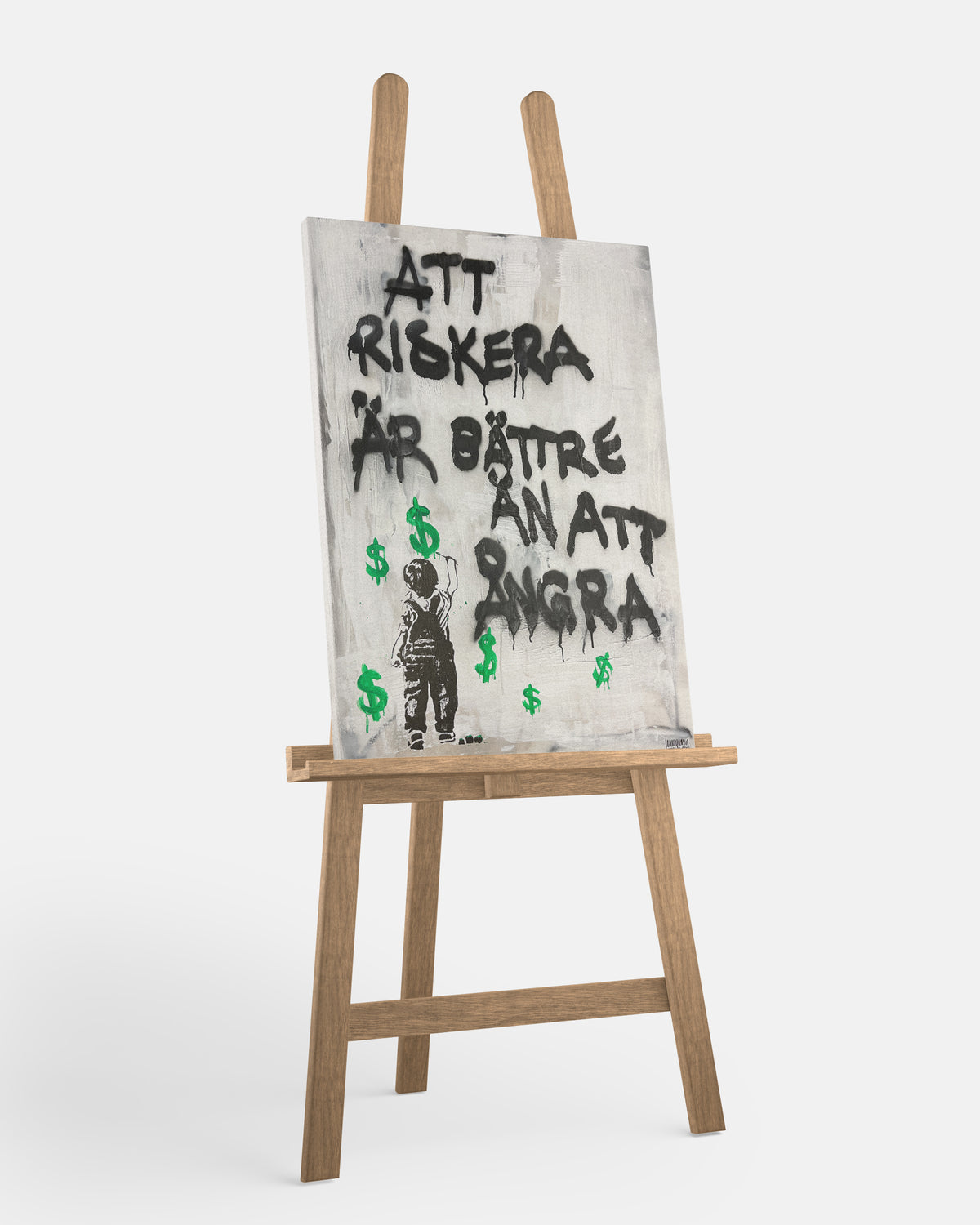 "Risikieren ist besser als bereuen" Leinwandbild