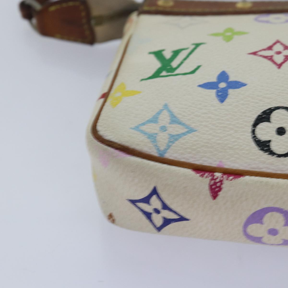 Monogram Multicolor Pochette-Täschchen Weiß