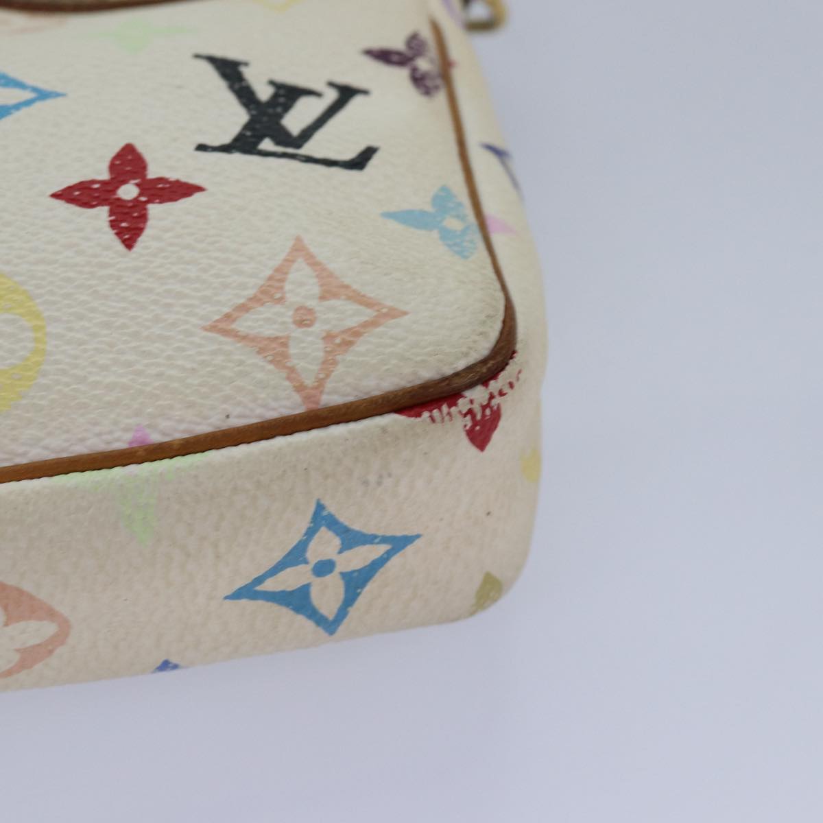 Monogram Multicolor Pochette-Täschchen Weiß