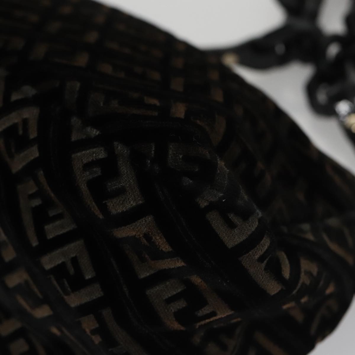 Zucchino Canvas Mini Mamma Baguette-Schultertasche aus Velours, Schwarz