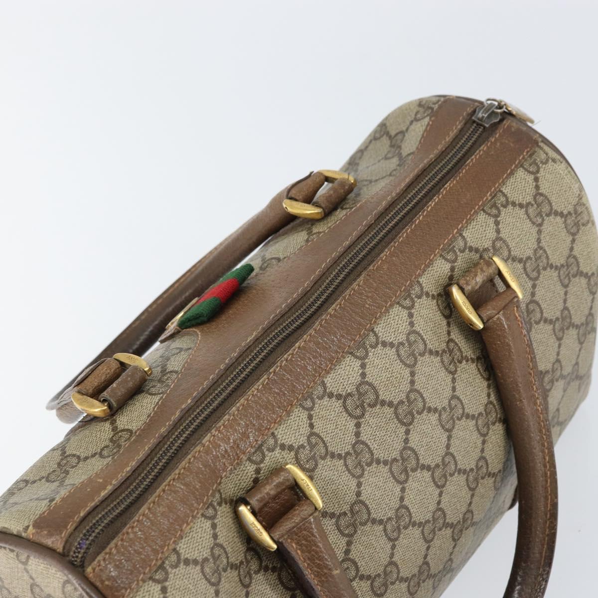 GG Supreme Sherry Line Hand Bag PVC Beige Gold