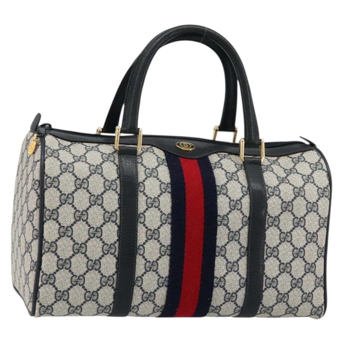 GG Supreme Sherry Line Handtasche aus PVC in Navy und Gold
