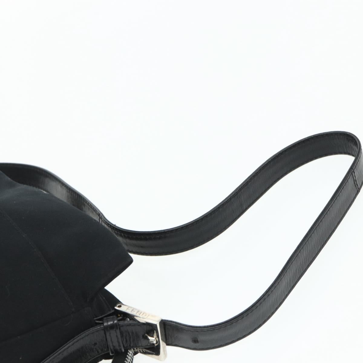 Mamma Baguette-Schultertasche aus Nylon, Schwarz/Silber