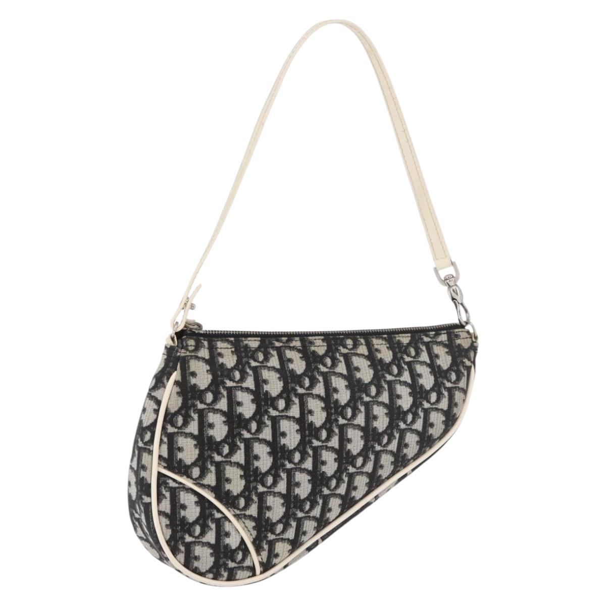 Trotter Canvas-Satteltasche, Schwarz/Silber