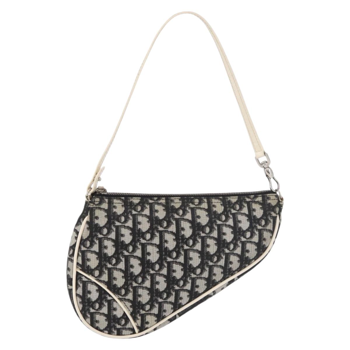 Trotter Canvas-Satteltasche, Schwarz/Silber
