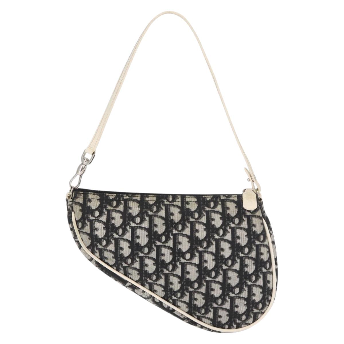 Trotter Canvas-Satteltasche, Schwarz/Silber