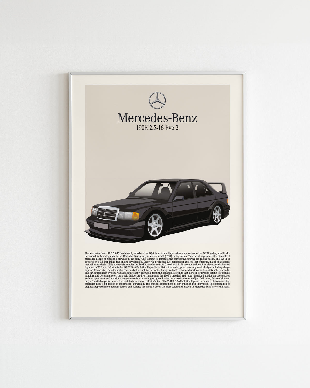 „Mercedes 190E“-Poster