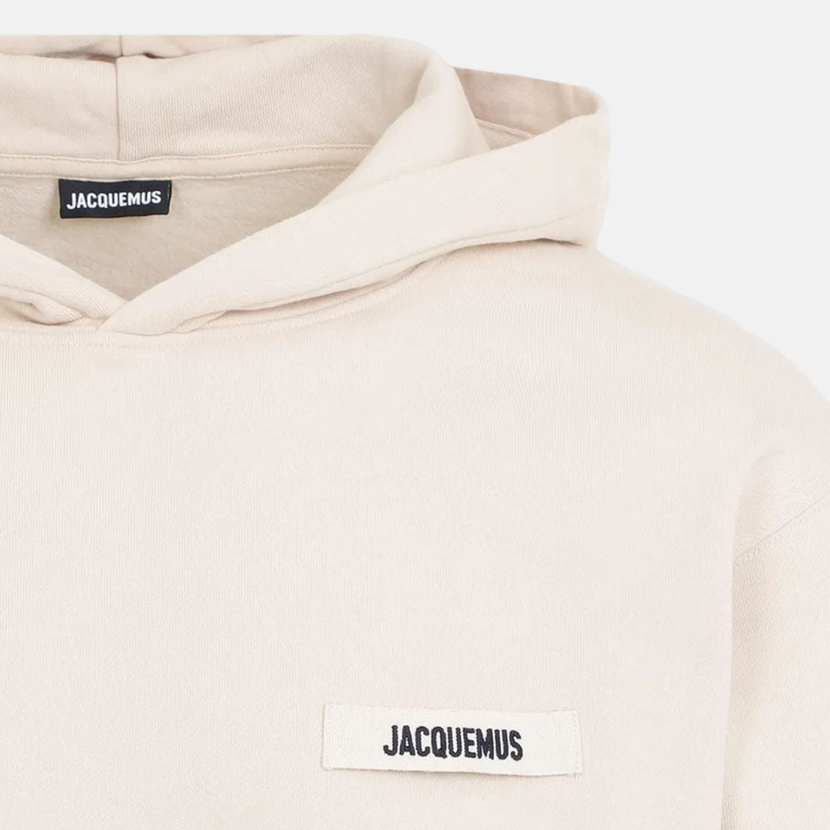 Beiger Hoodie aus Ripsband