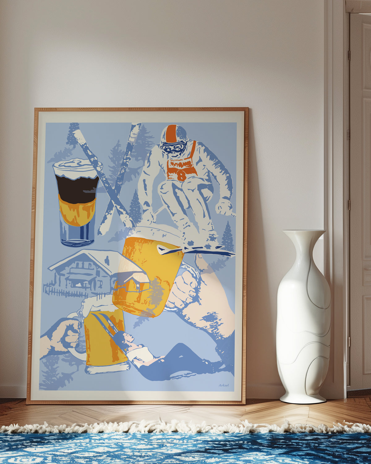 Skicollage-Poster