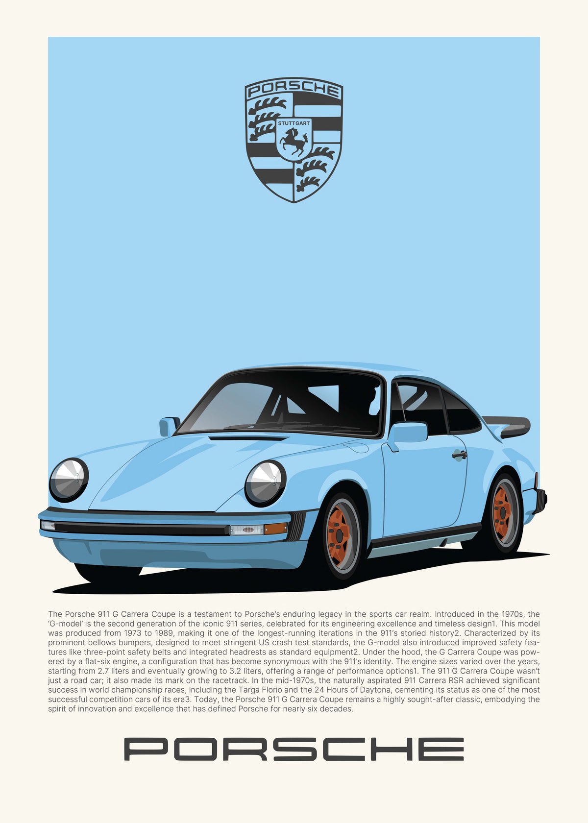 Handla Kanva "Porsche G Carrera Coupe" Poster online | Smidigt och enkelt på nätet - Merchsweden |