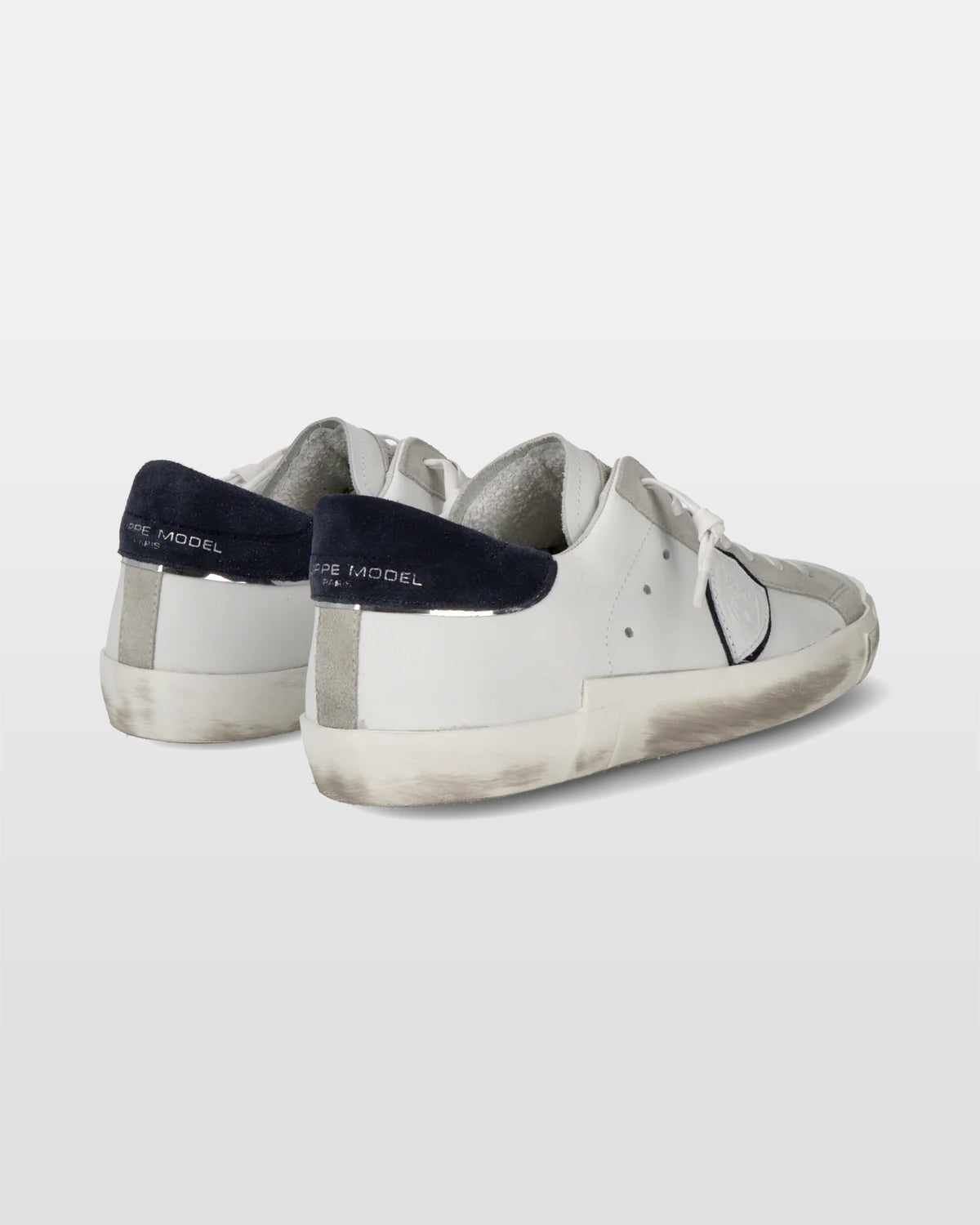 Handla Philippe Model Men's Prsx Low Suede White Blue online | Smidigt och enkelt på nätet - Merchsweden |