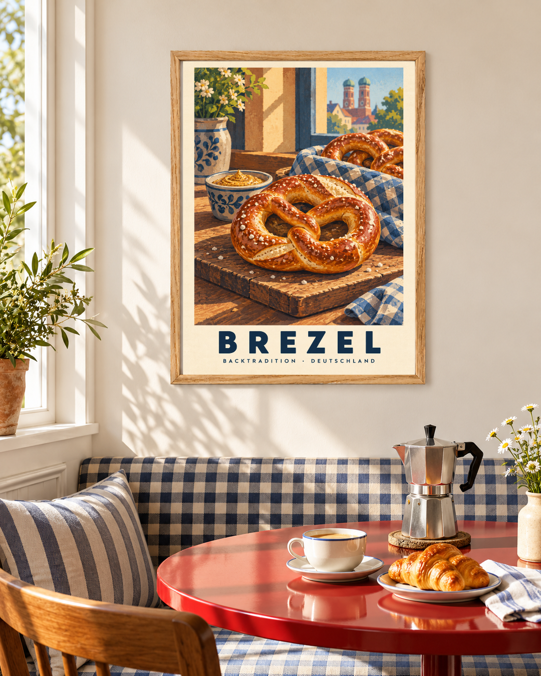 Brezel från Kanva i inredd hemmiljö 2. Ram säljs separat.