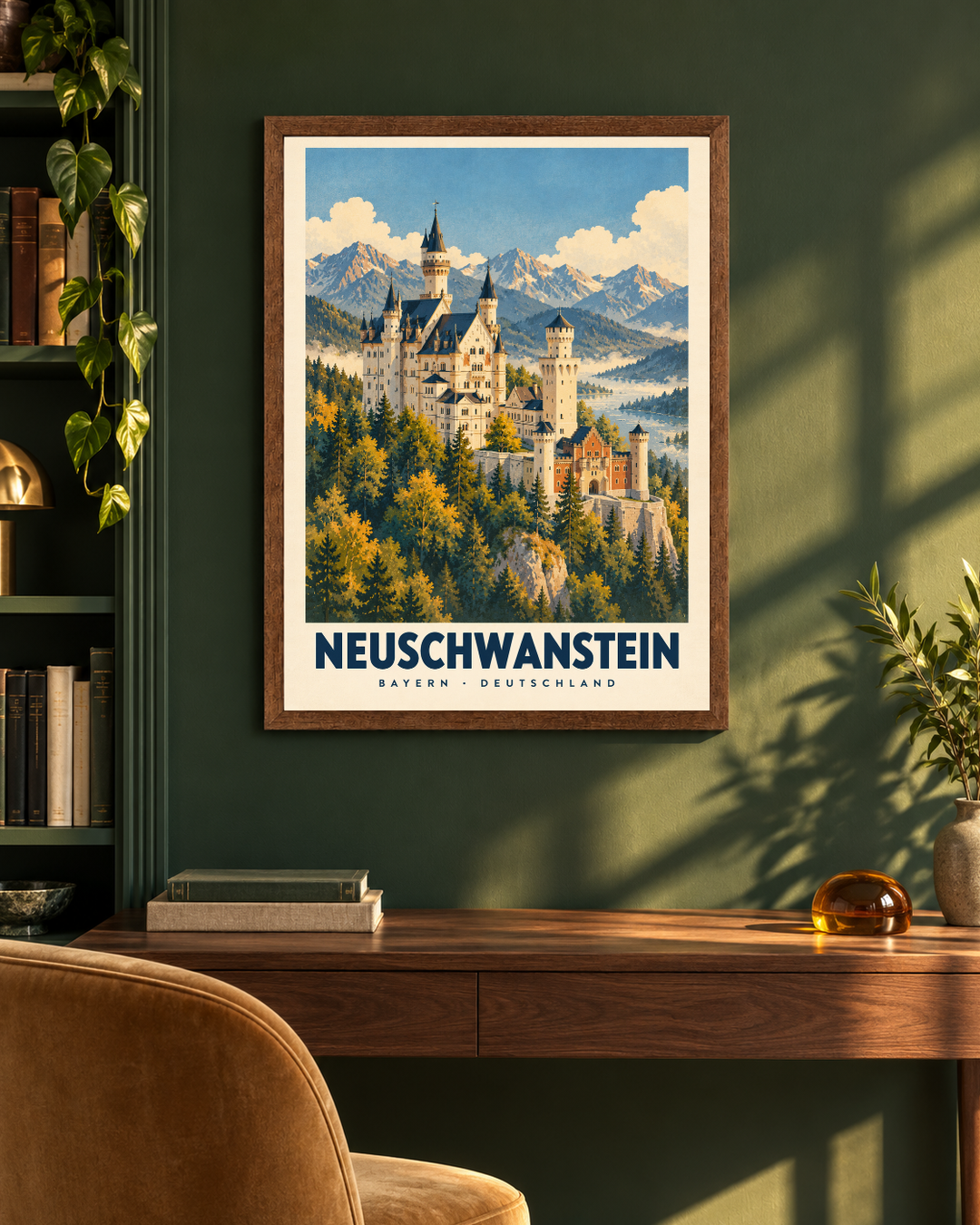 Neuschwanstein från Kanva i inredd hemmiljö 2. Ram säljs separat.