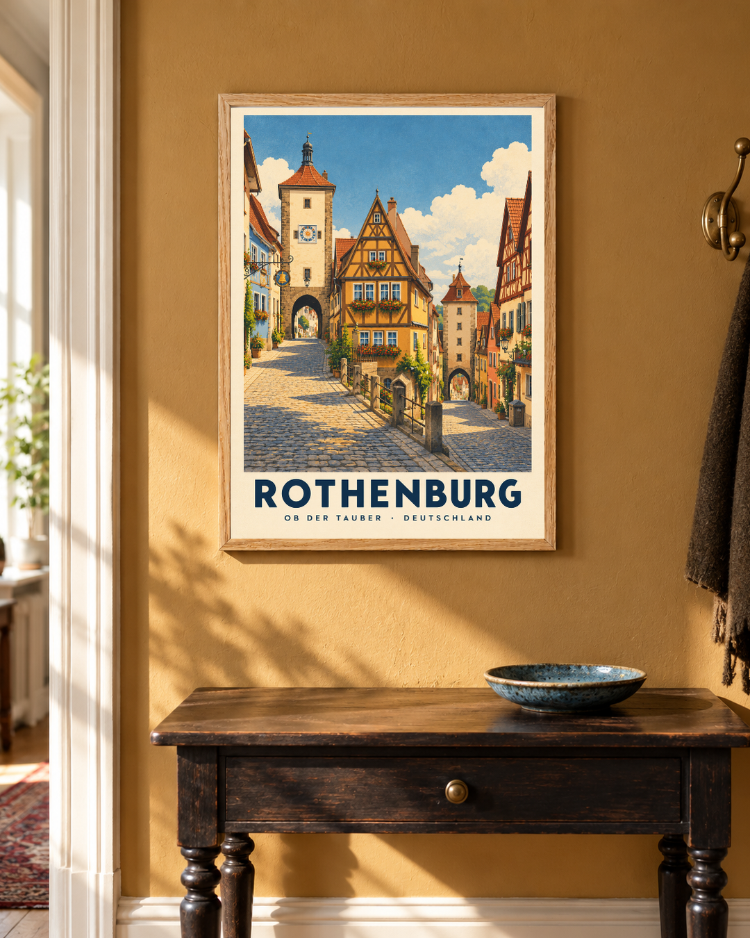 Rothenburg från Kanva i inredd hemmiljö 1. Ram säljs separat.