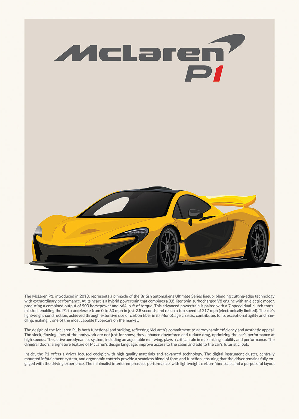 "Mclaren P1" Poster