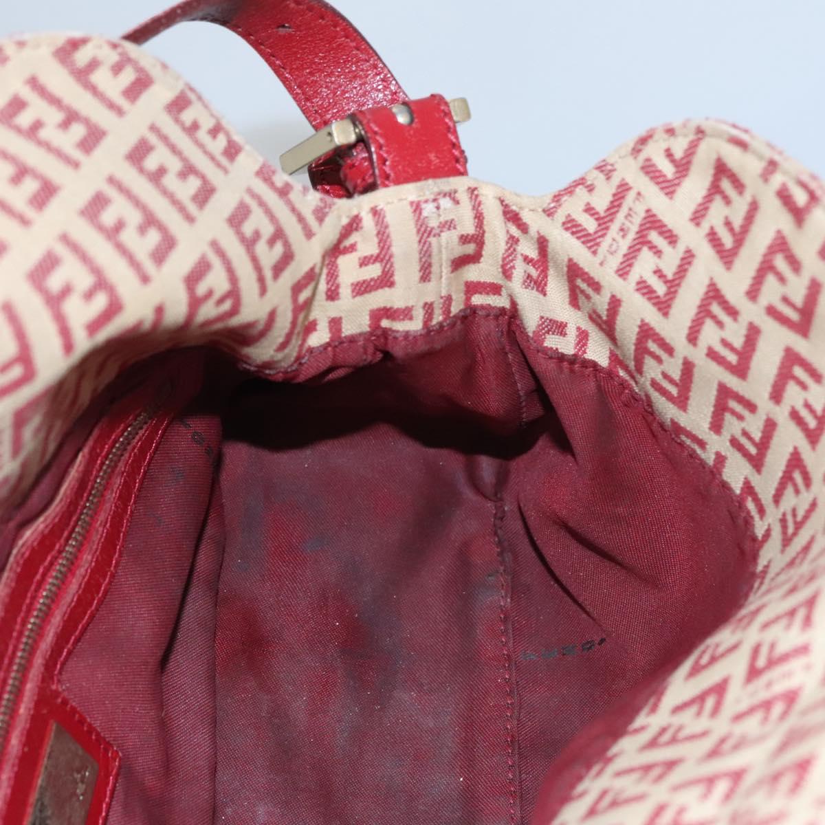 Zucchino Canvas Mamma Baguette Shoulder Bag Beige Red