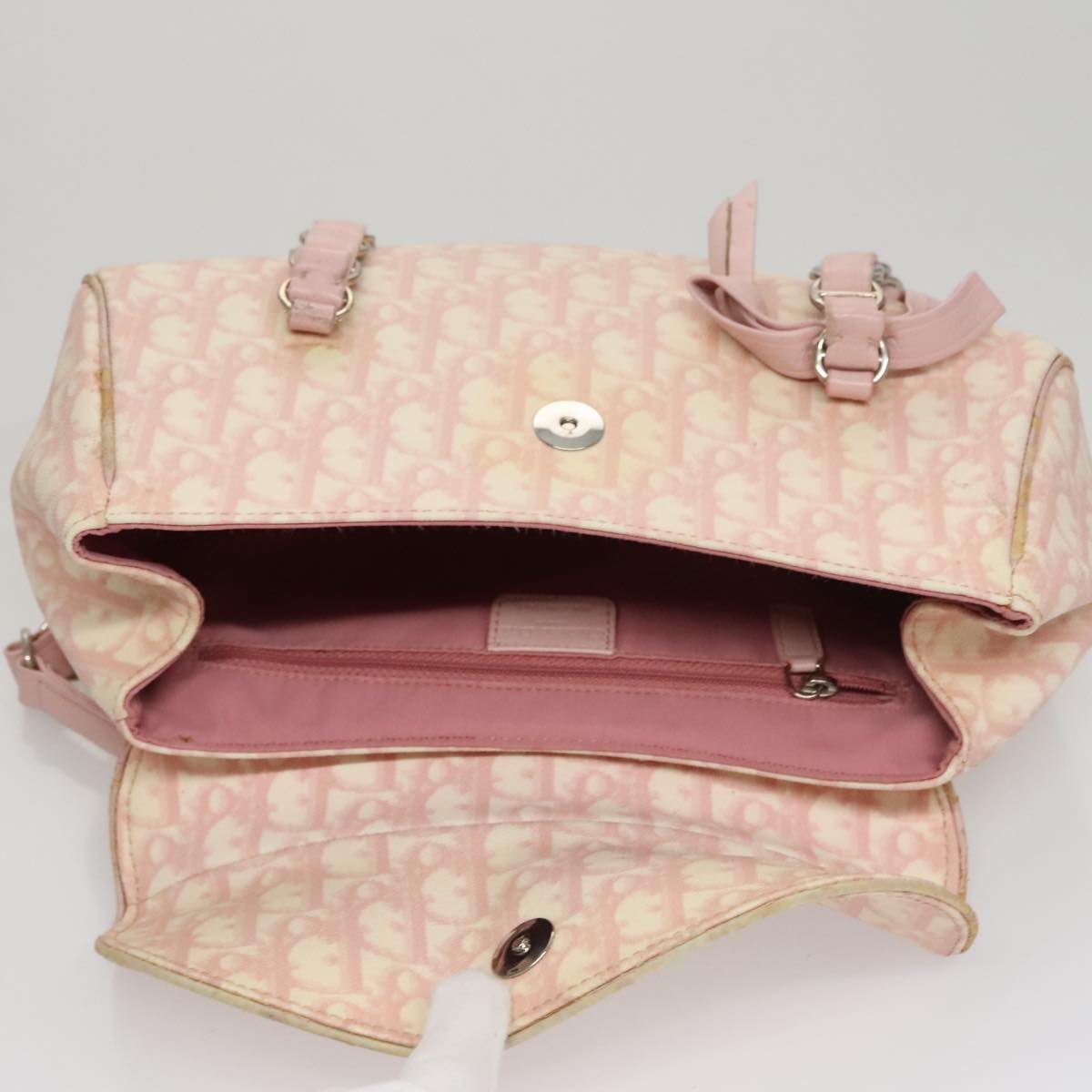 Trotter Canvas Romantic Handtasche PVC Rosa Silber