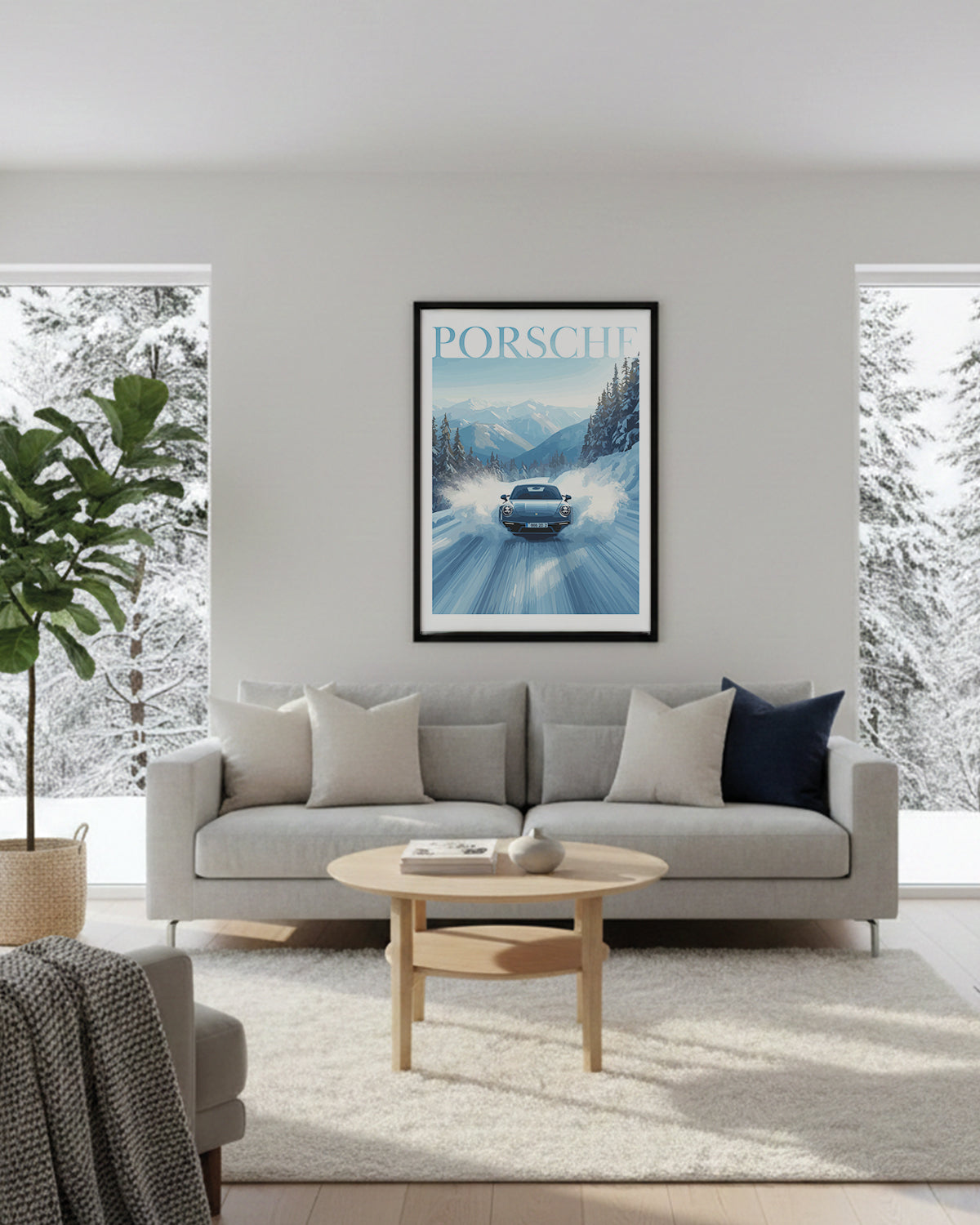 "Winter Porsche No.1" Poster
