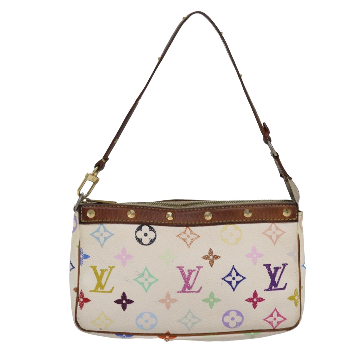 Monogram Multicolor Pochette-Täschchen Weiß