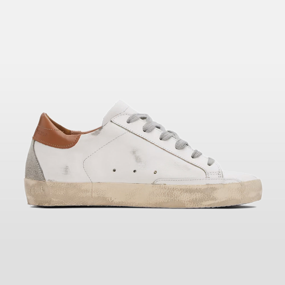 Handla Golden Goose Super-Star White Vacchetta Tan Grey Suede Patch online | Smidigt och enkelt på nätet - Merchsweden |
