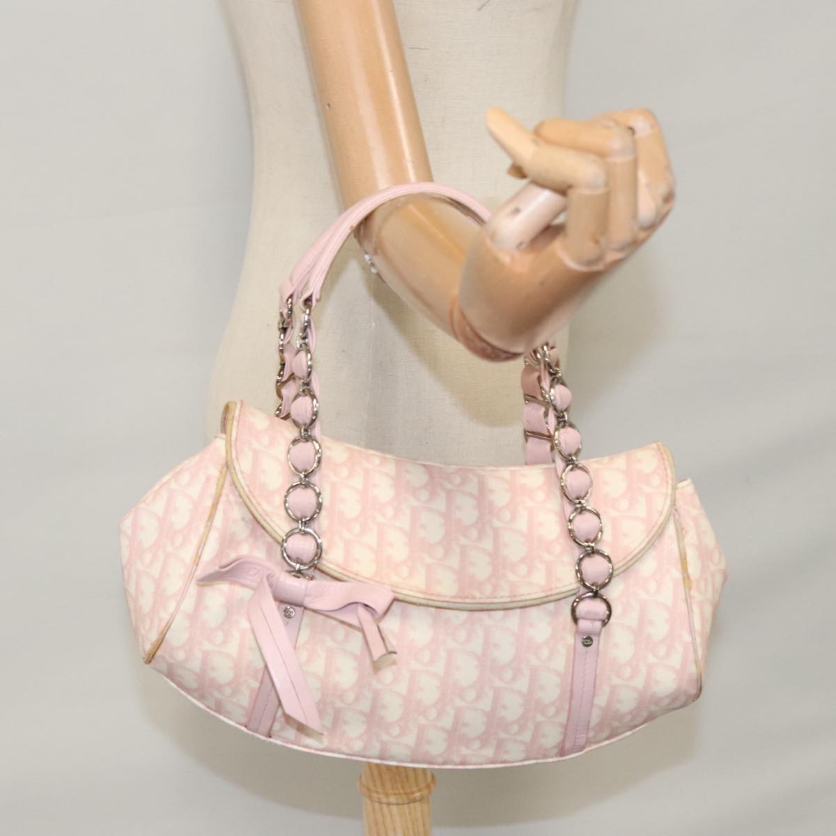Trotter Canvas Romantic Handtasche PVC Rosa Silber